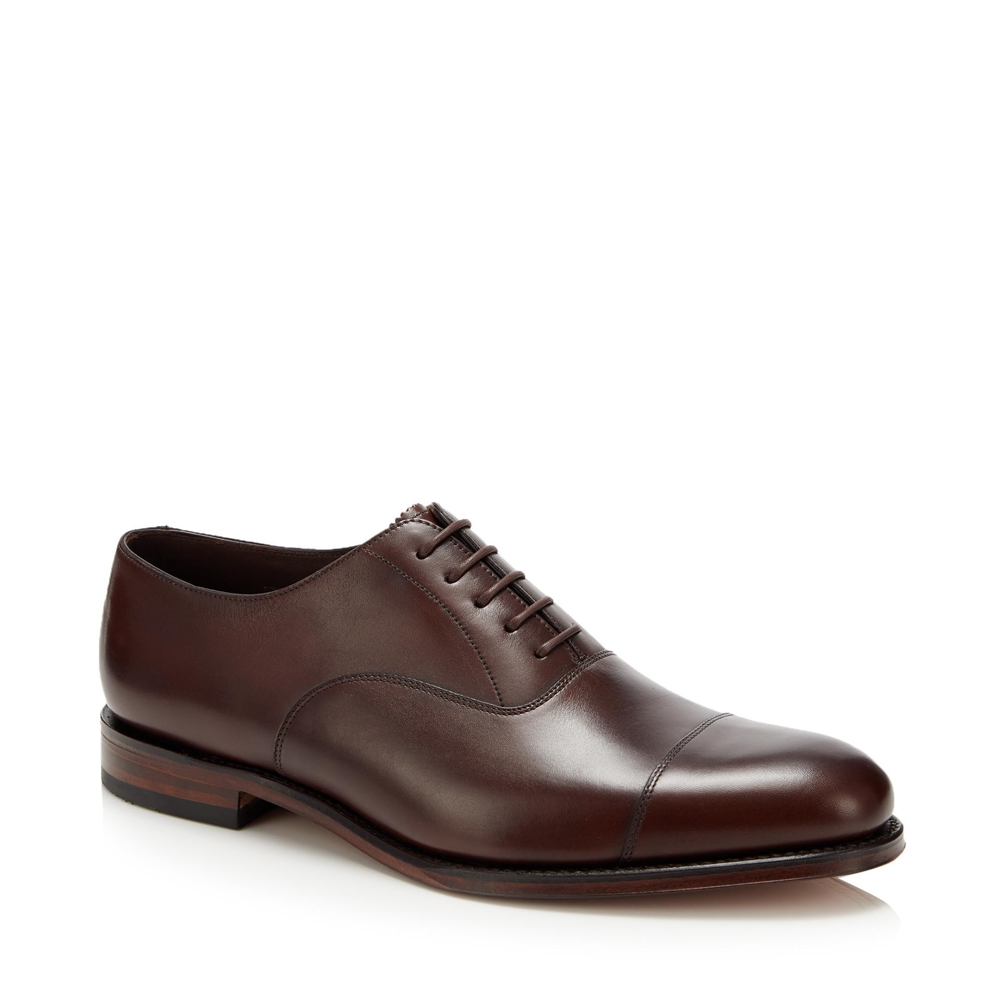 Loake Dark Brown Leather 'wadham' Oxford Shoes for Men - Lyst