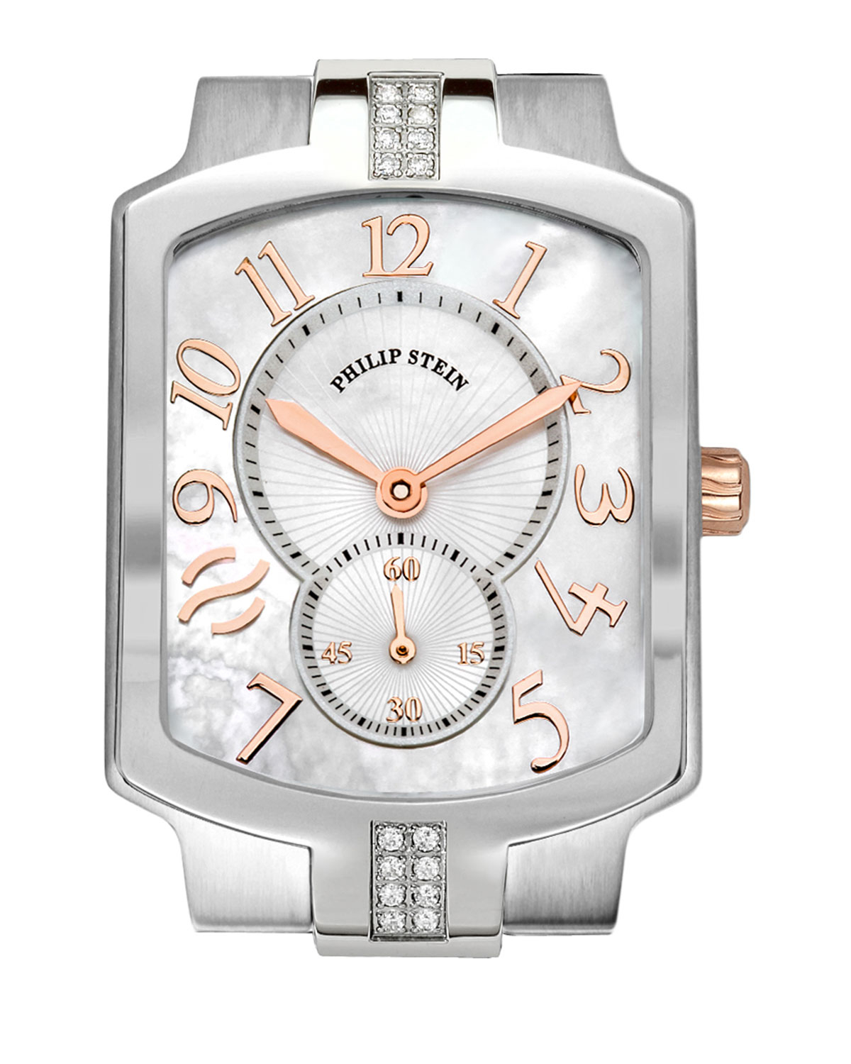 Philip stein Small Classic Sport Square Stainless Steel/Rose Gold