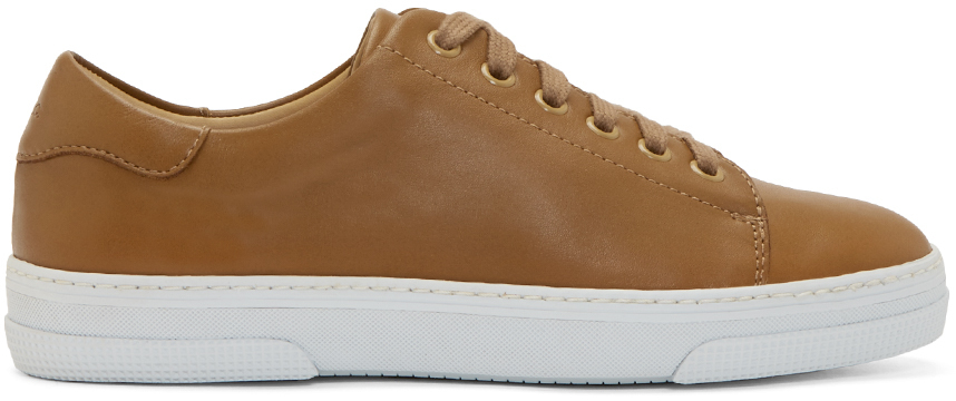 tan leather tennis shoes