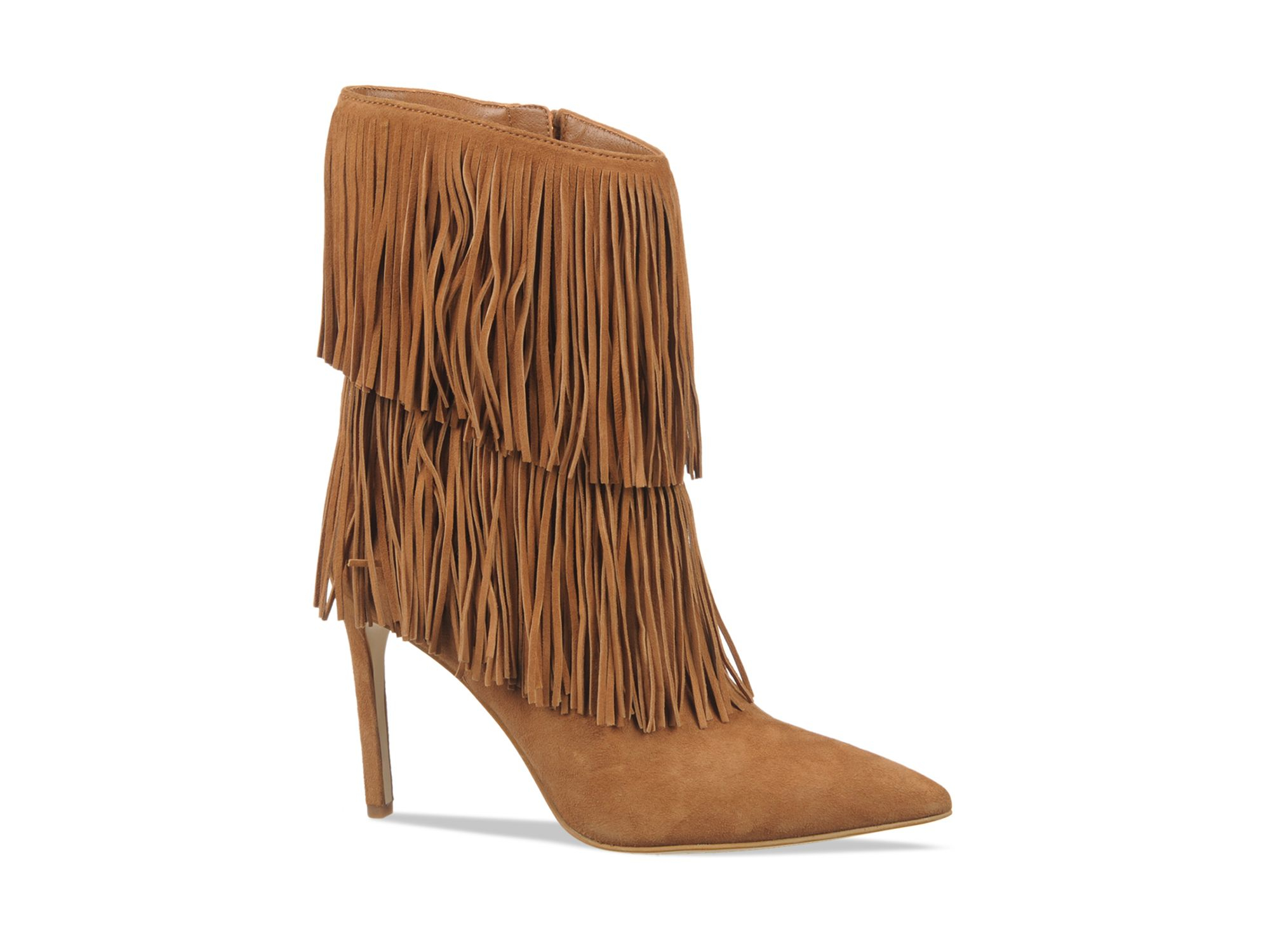 Sam Edelman Belinda Fringe High Heel Boots in Brown | Lyst