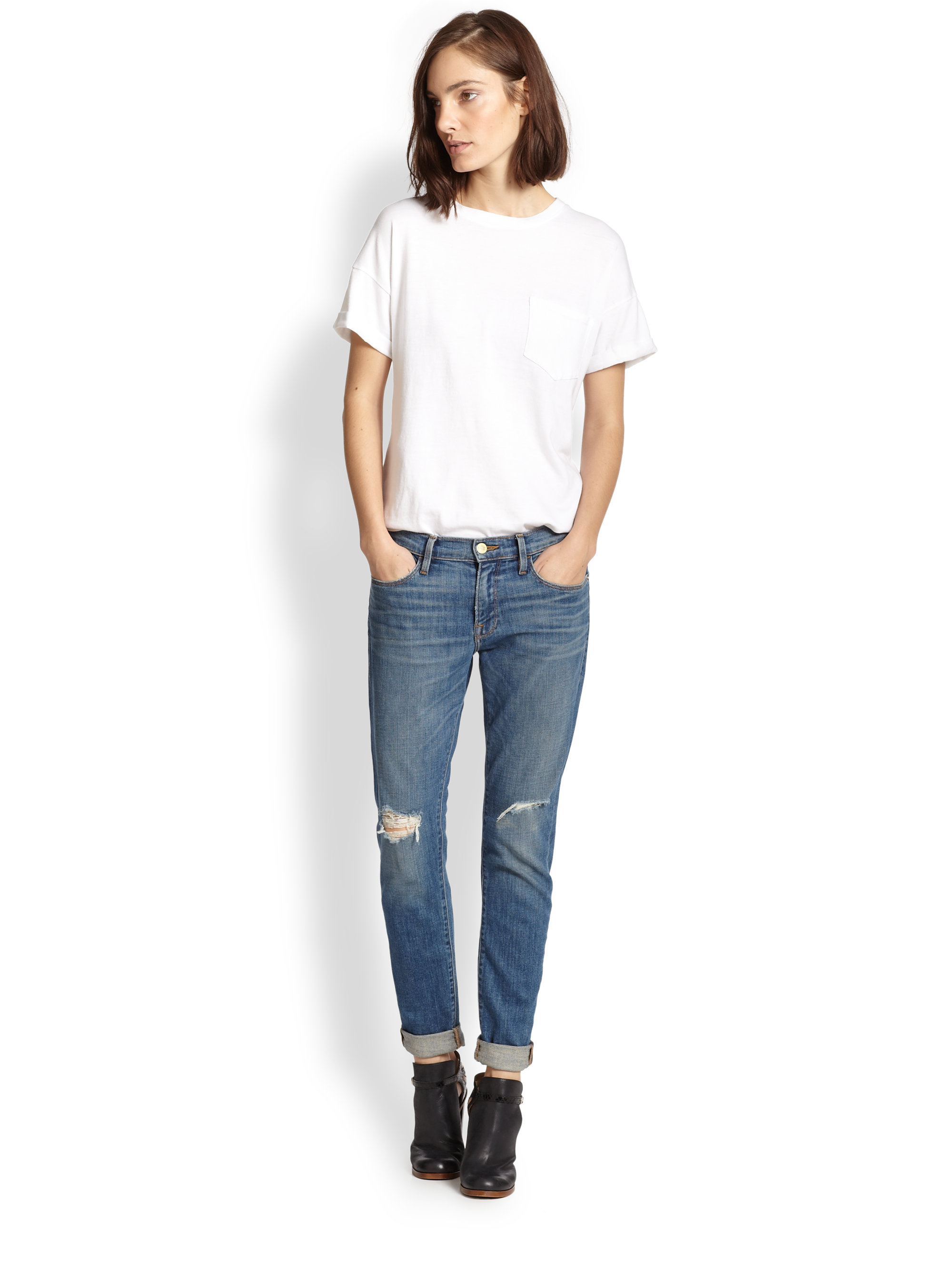 frame le garcon slim boyfriend jeans
