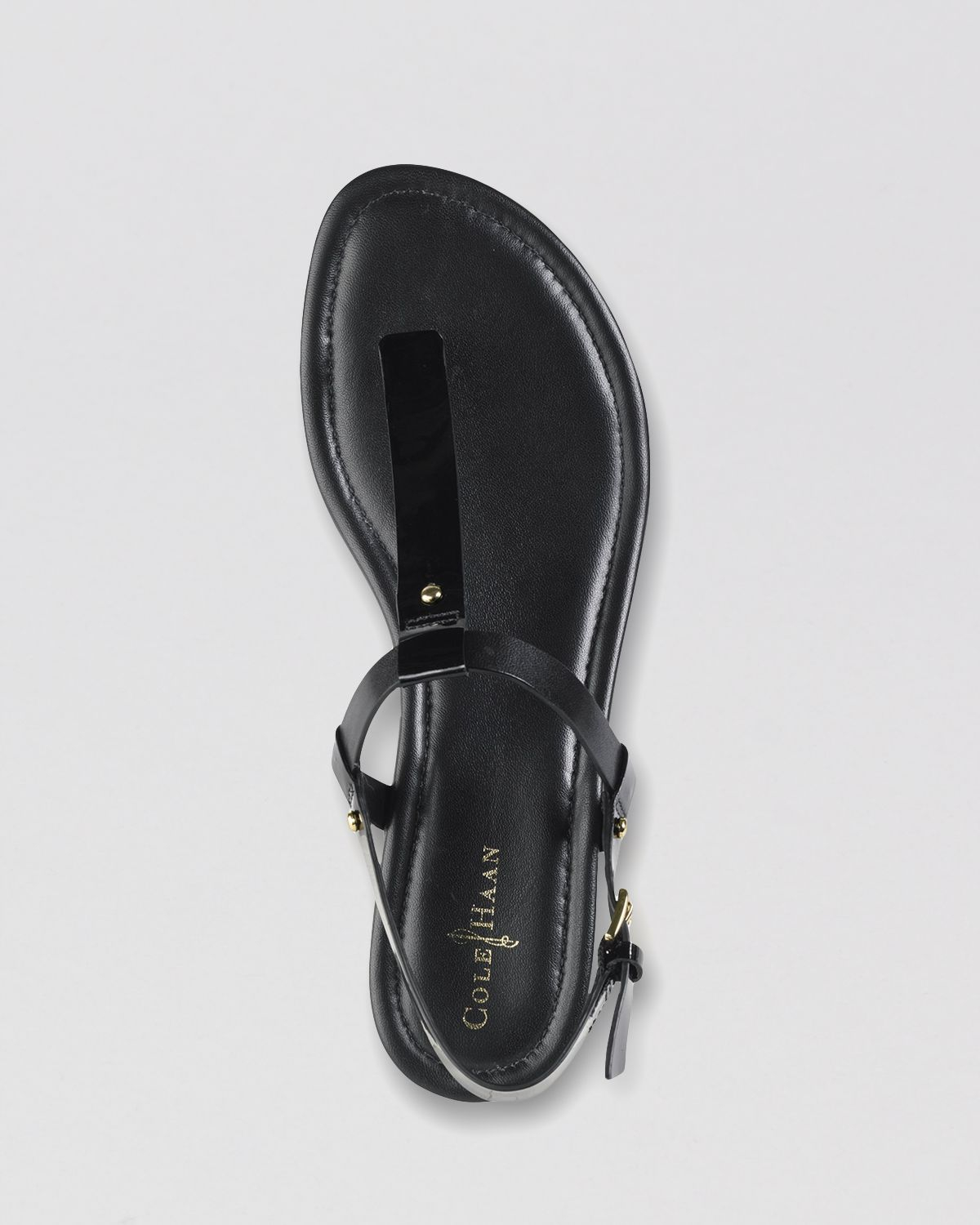 cole haan black thong sandals