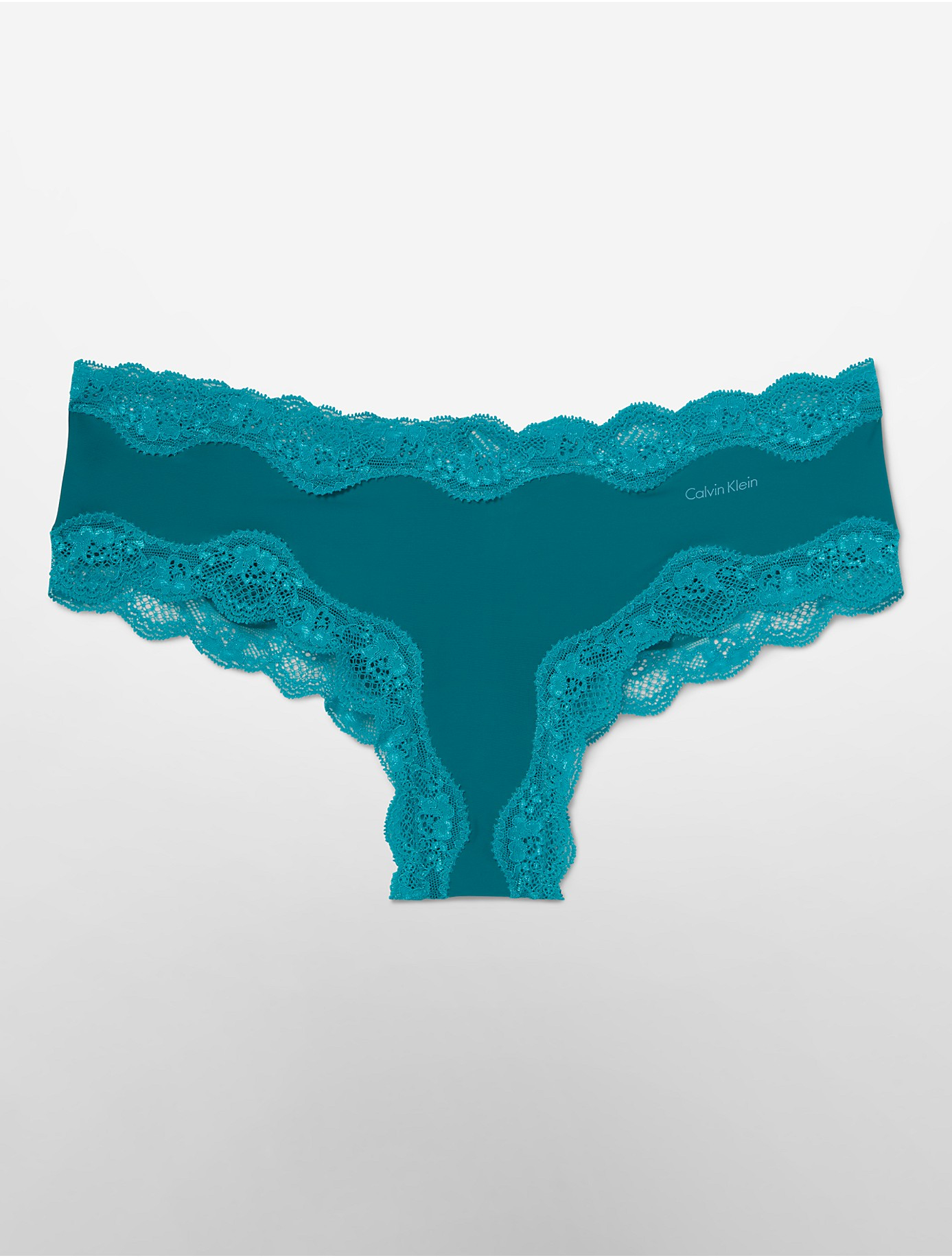 Calvin Klein Underwear Cheeky Bikini With Lace in Teal (CAYMEN W