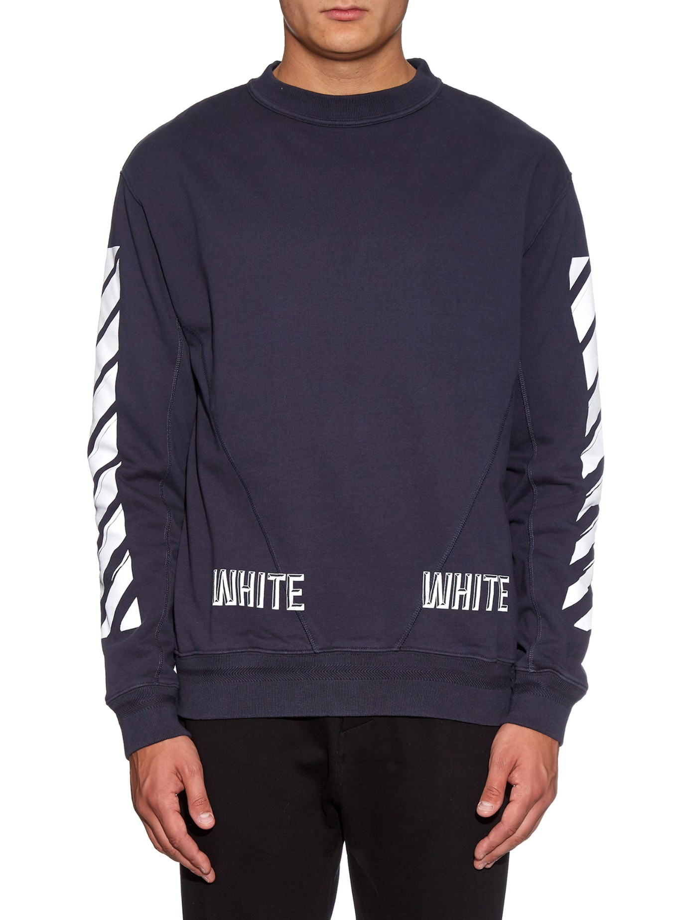 off white hoodie navy