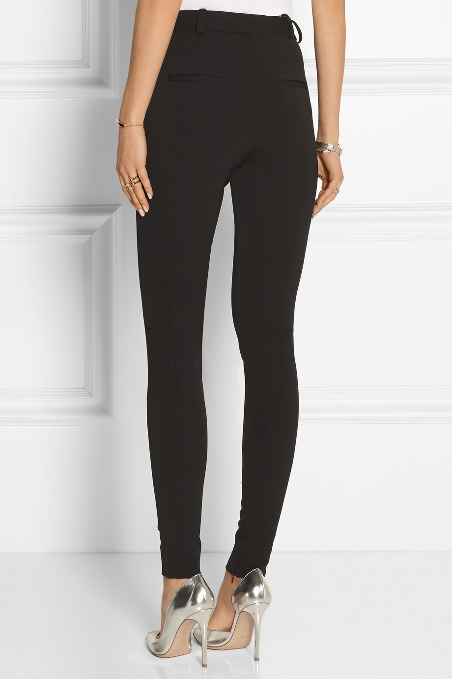 Lyst - Victoria Beckham Stretch-Ponte Leggings-Style Pants in Black