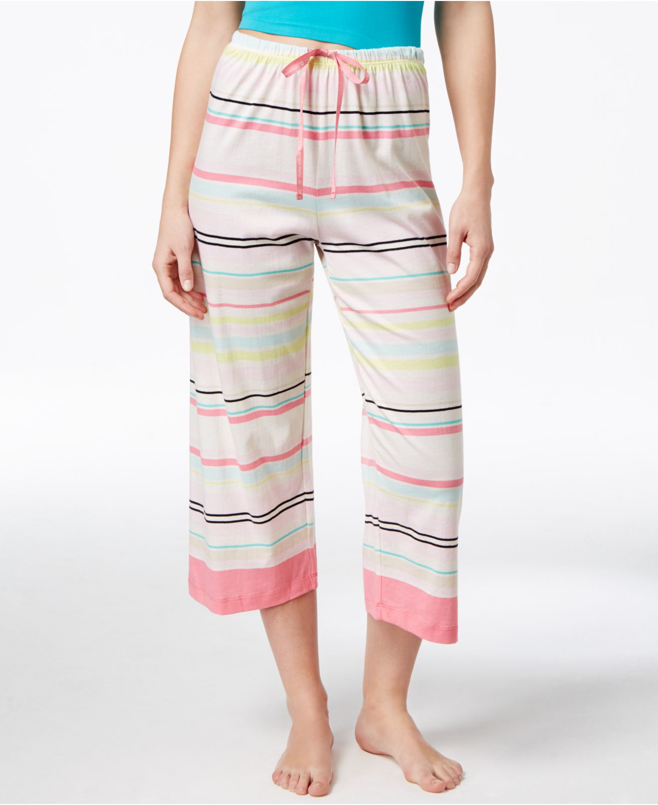 Lyst Hue Capri Pajama Pants in White