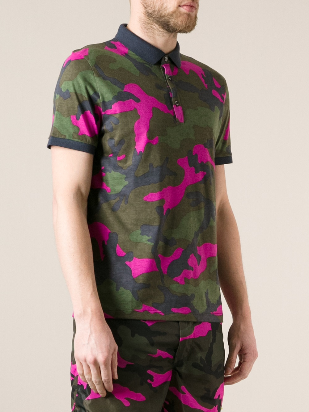 Valentino Camouflage Polo Shirt in Green for Men Lyst