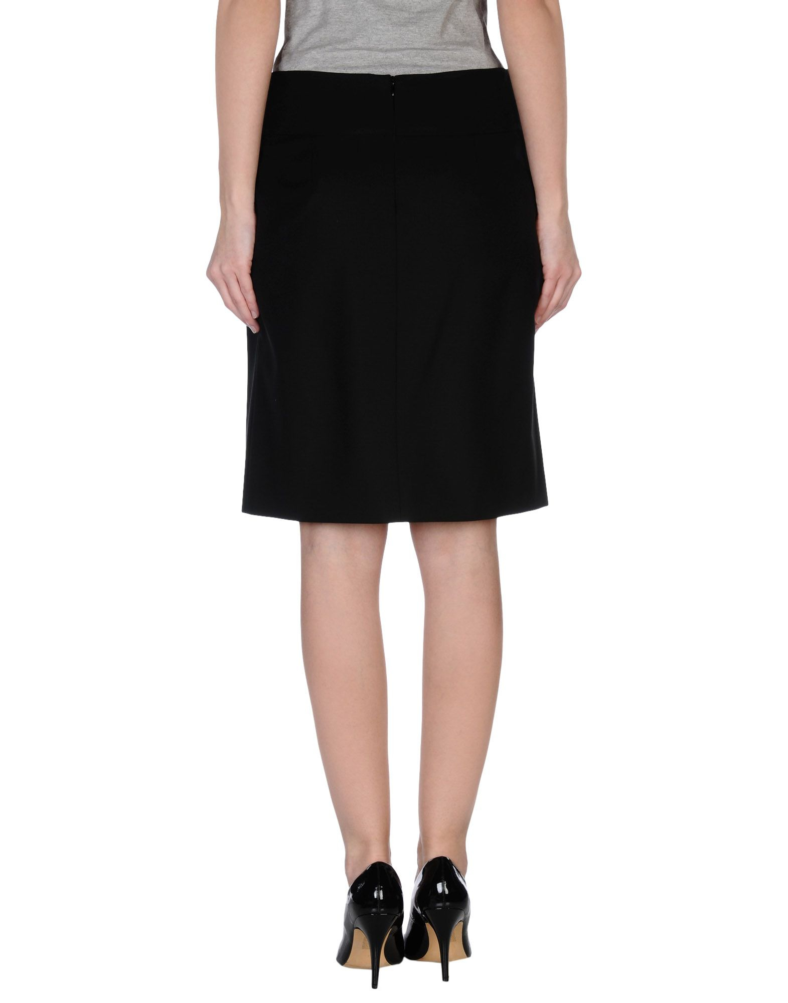 57 T Knee Length Skirt in Black | Lyst