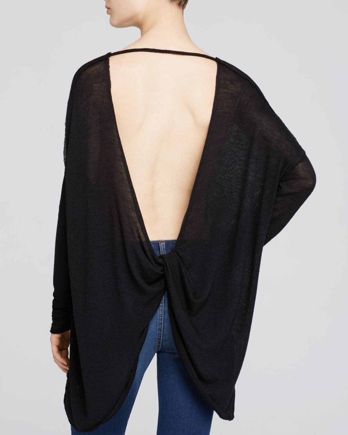 free people open back sweater