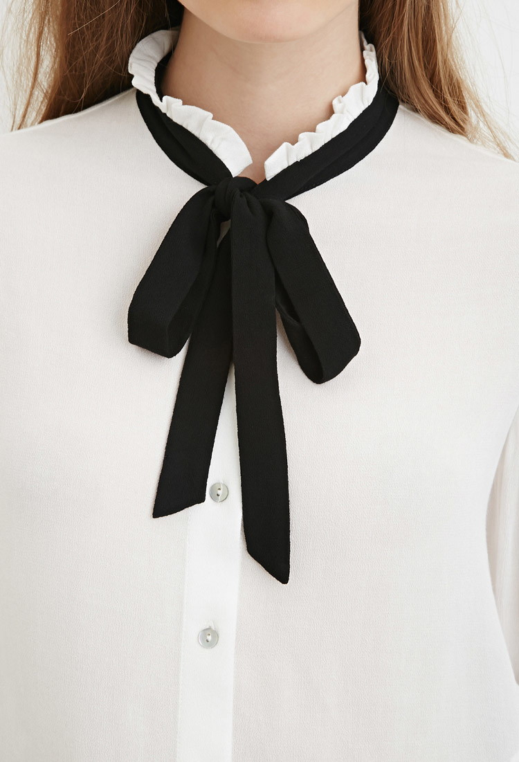 bow tie blouse forever 21