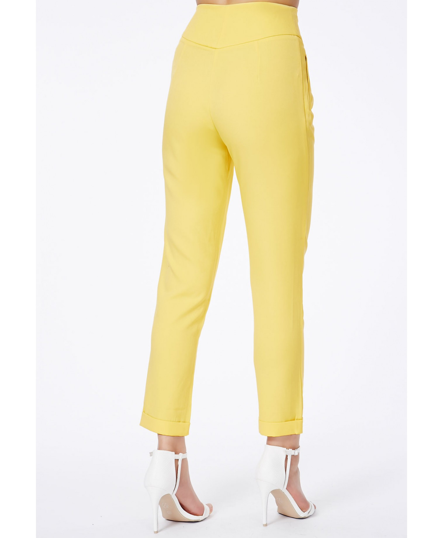 yellow cigarette pants