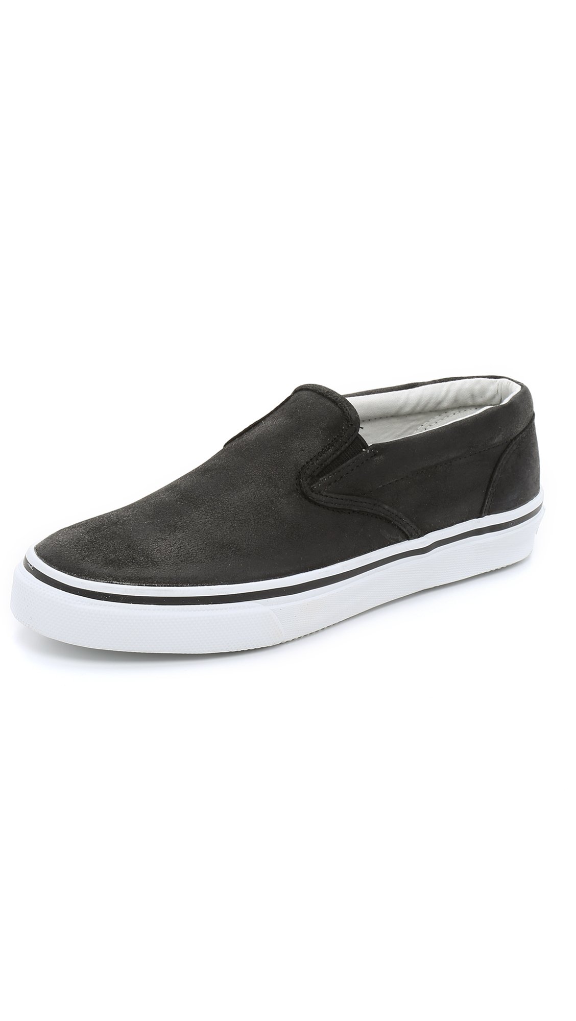 sperry leather slip on
