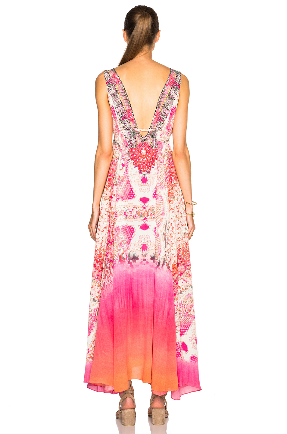 Lyst Camilla Maxi Vneck Drawstring Dress in Pink