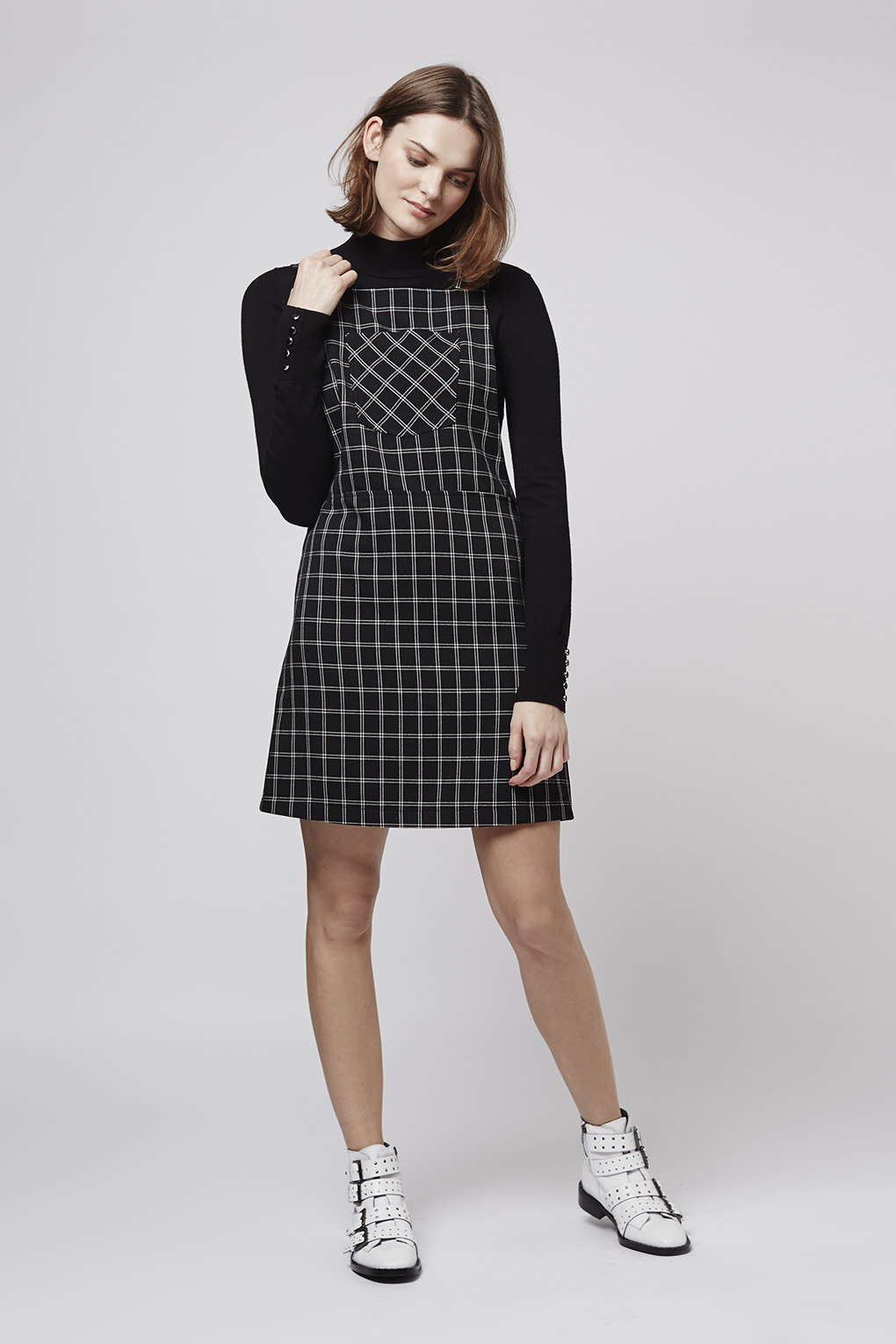 black pinafore dress tall