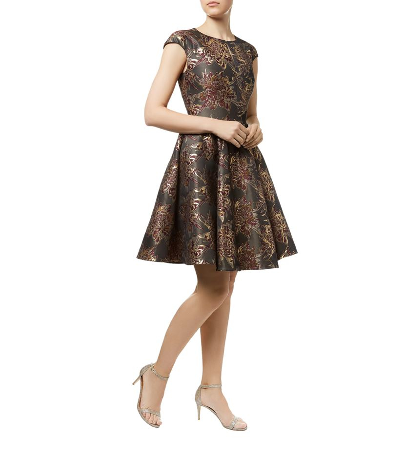 ted baker floral jacquard dress