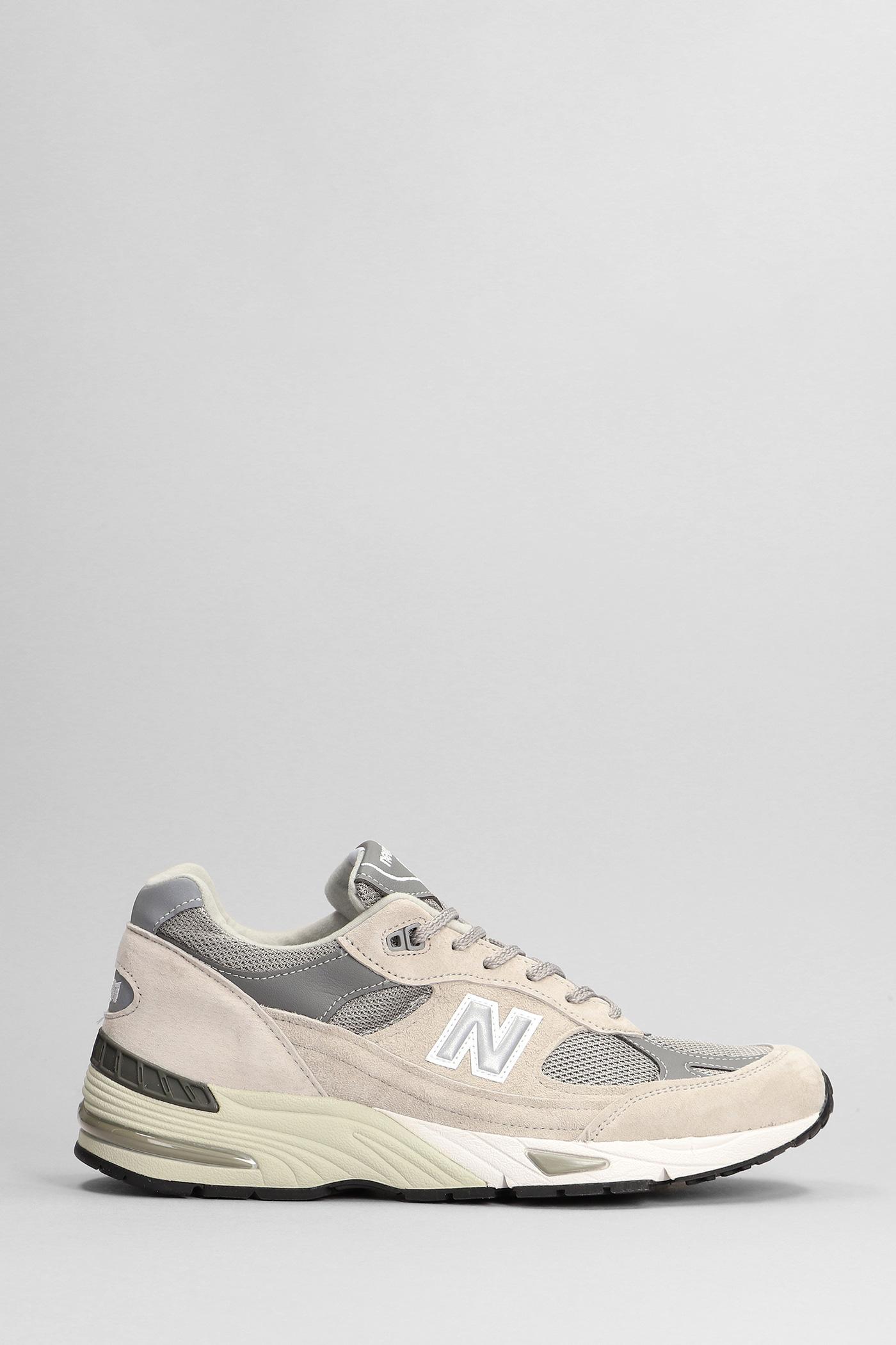 New Balance 991 Sneakers In Grey Suede And Fabric in White for Men | Lyst