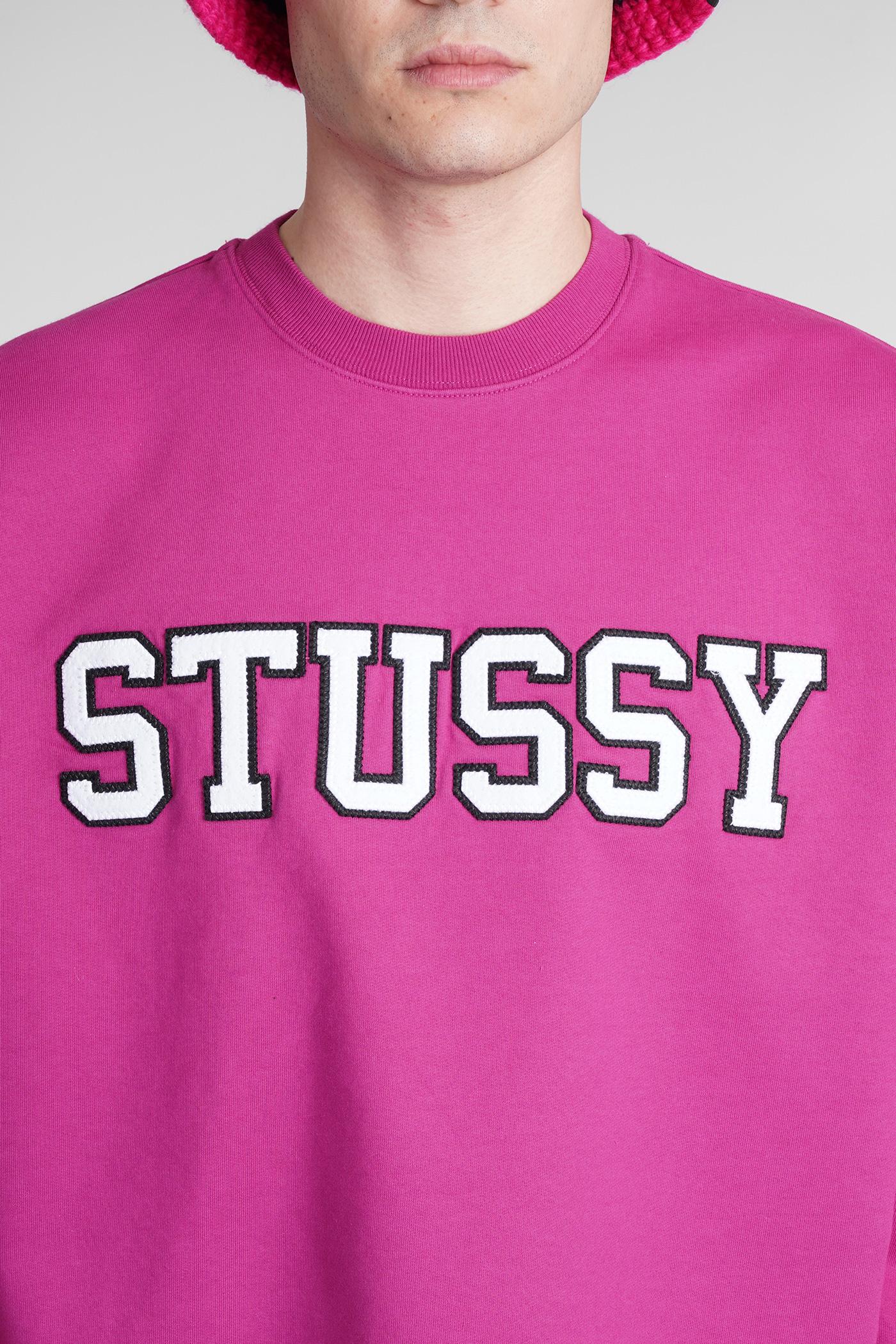 Felpa in Cotone Fucsia da Uomo di Stussy in Rosa | Lyst