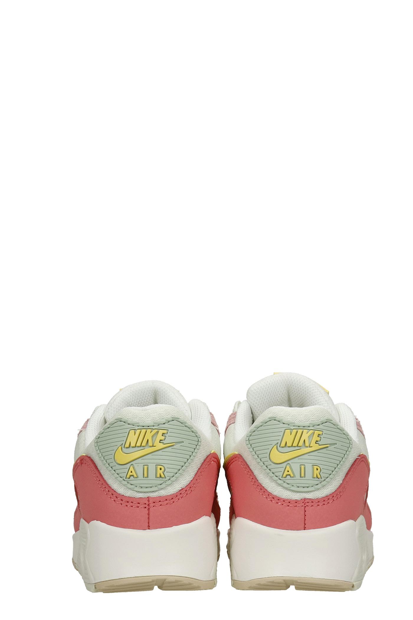 Nike Air Max 90 Sneakers In Rose-pink Suede And Fabric | Lyst