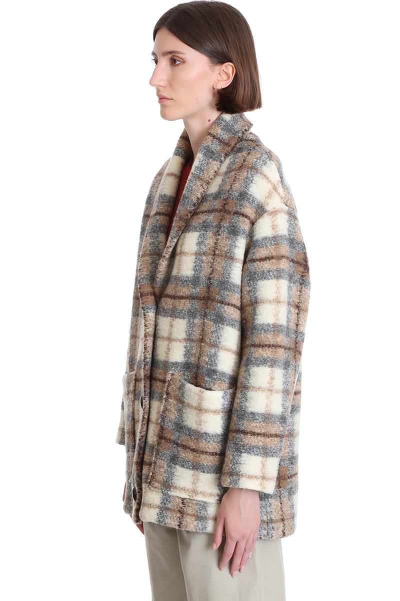 isabel marant elomia plaid coat