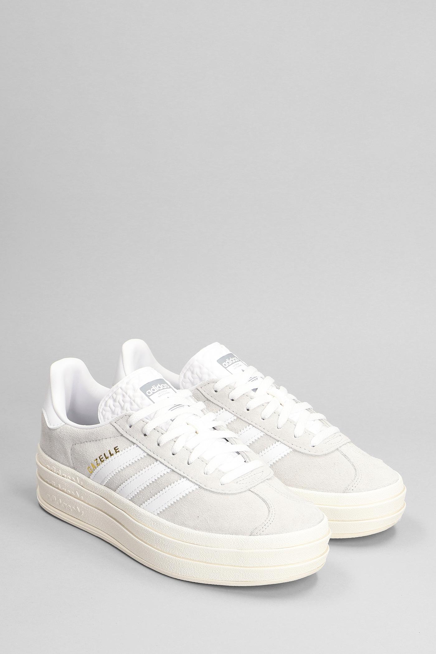 adidas Gazelle Bold Sneakers In Grey Suede in White | Lyst
