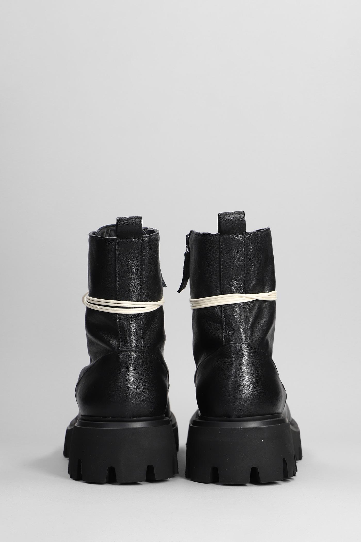 Ernesto Dolani Drako 05 Combat Boots In Black Leather for  display picture 1