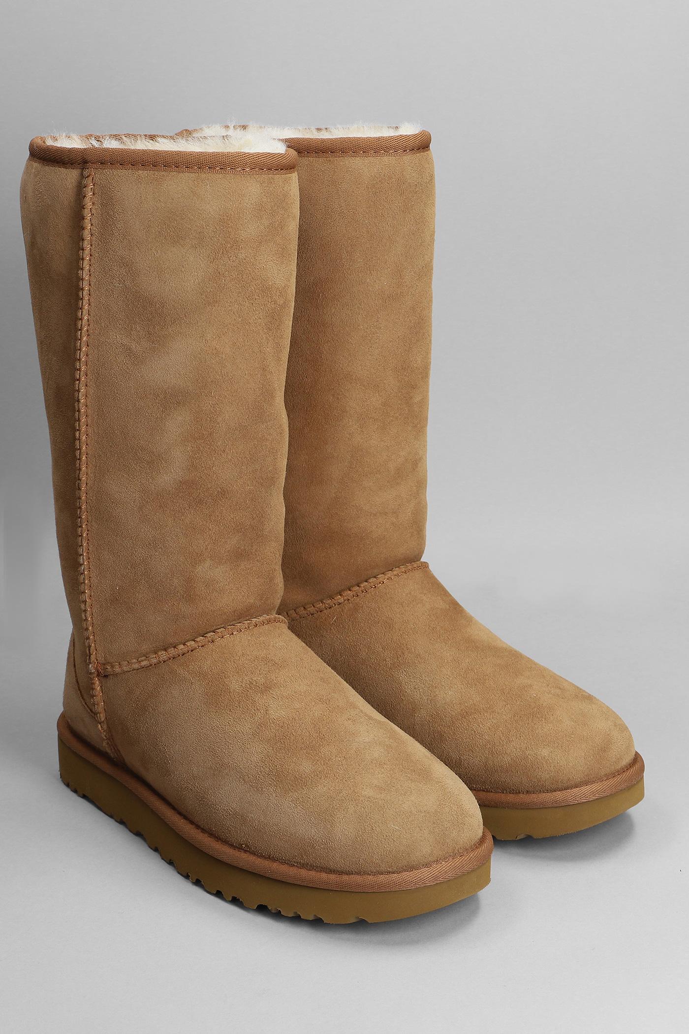 UGG Classic Tall Ii Low Heels Boots In Suede in Brown | Lyst