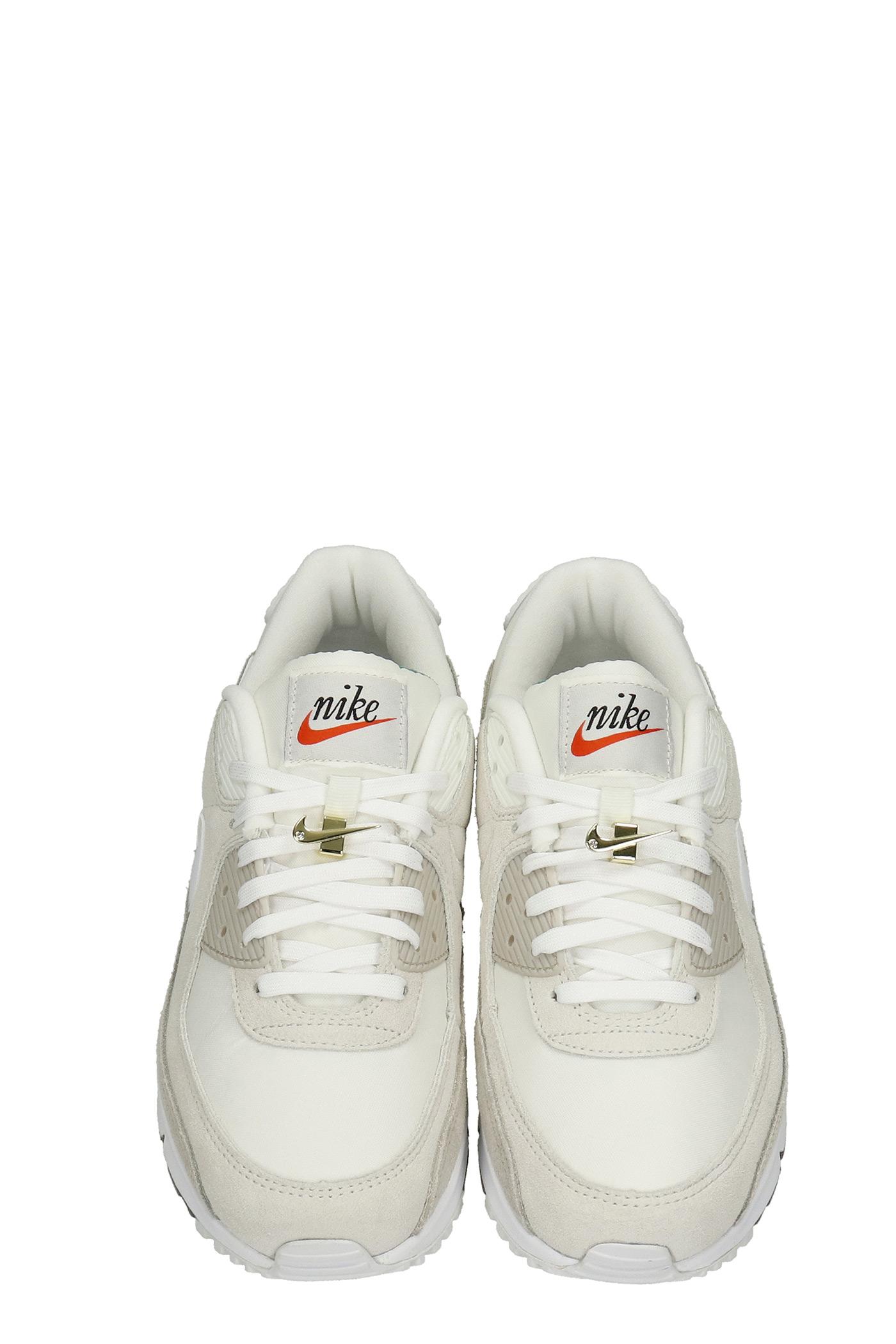 præmie Ungkarl gås Nike Air Max 90 Se Sneakers In White Suede And Leather for Men | Lyst