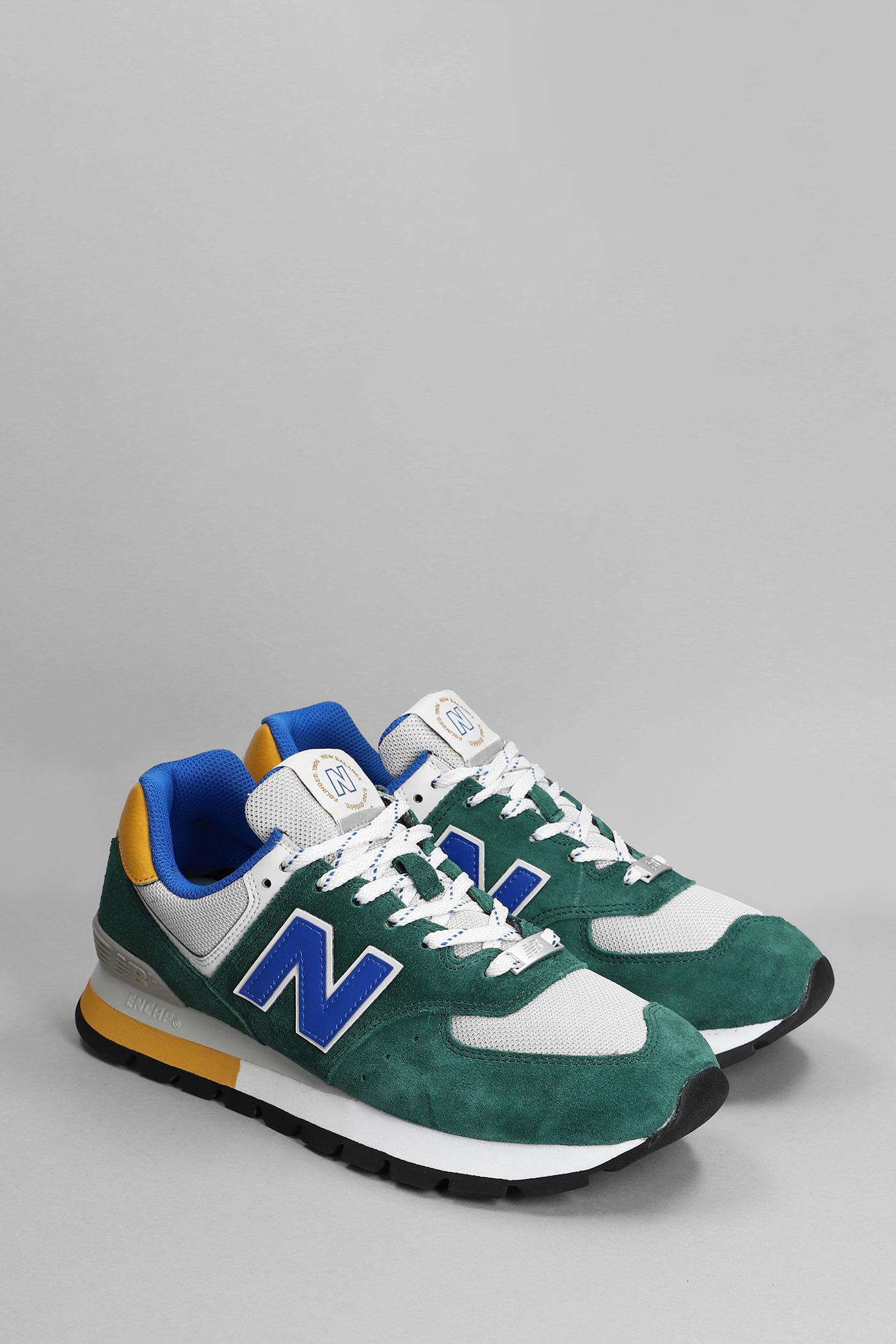 New Balance 574 Sneakers In Green Suede And Fabric for Men | Lyst