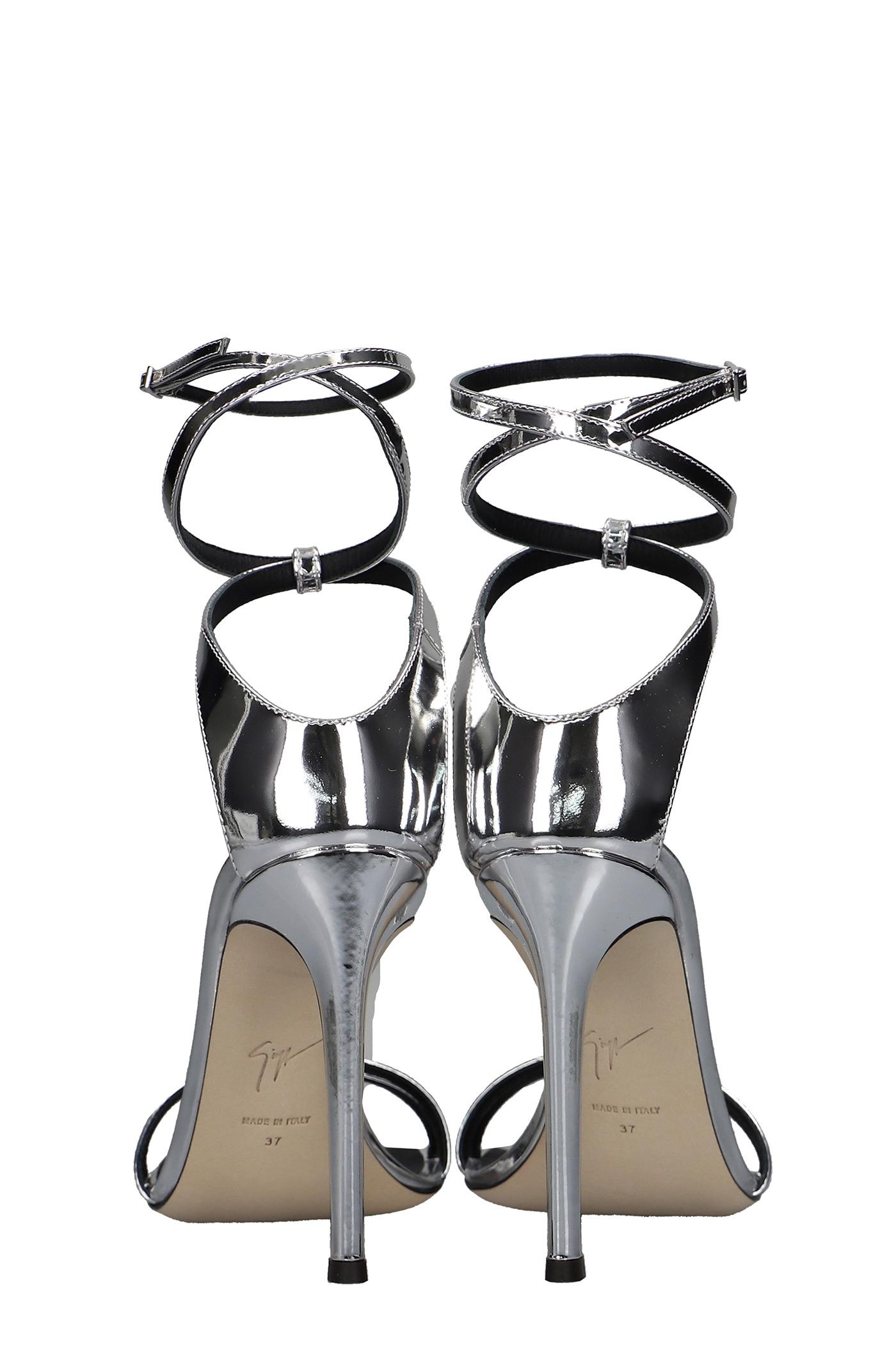 Giuseppe Zanotti Catia Sandals In Leather in Metallic | Lyst