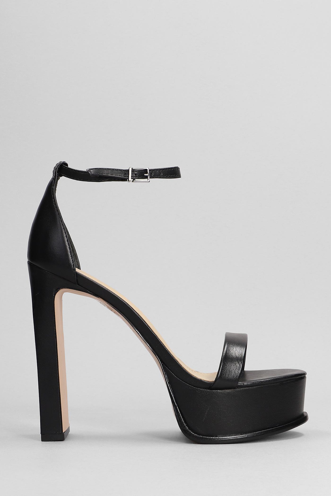 SCHUTZ SHOES Sandals In Black Leather | Lyst