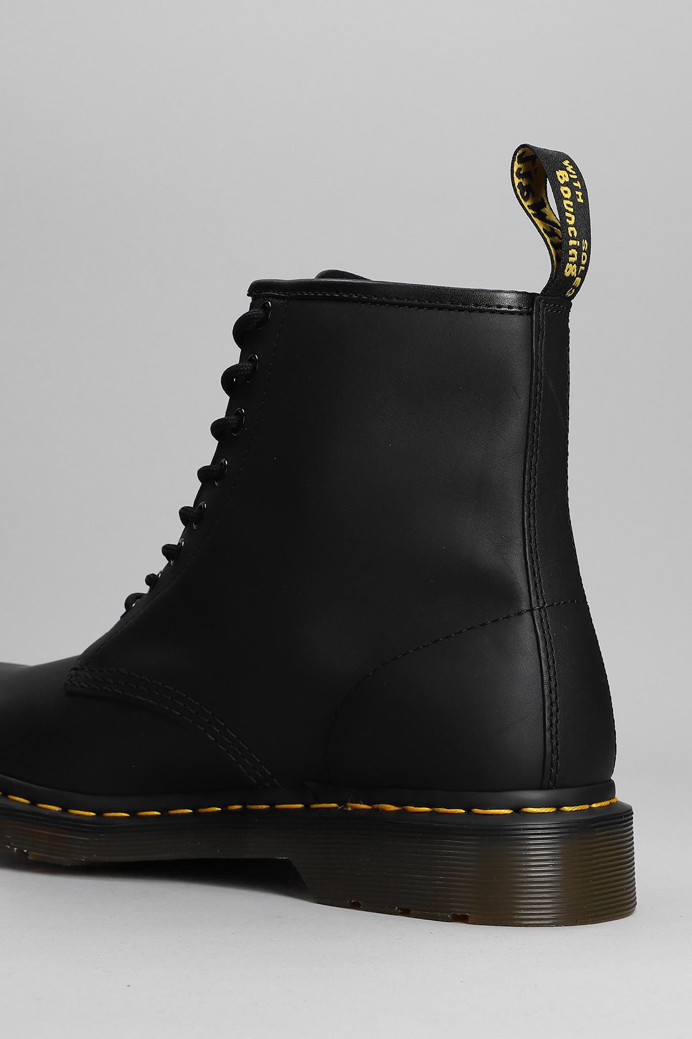 Dr. Martens 1460 Greasy Combat Boots In Black Leather for Men | Lyst