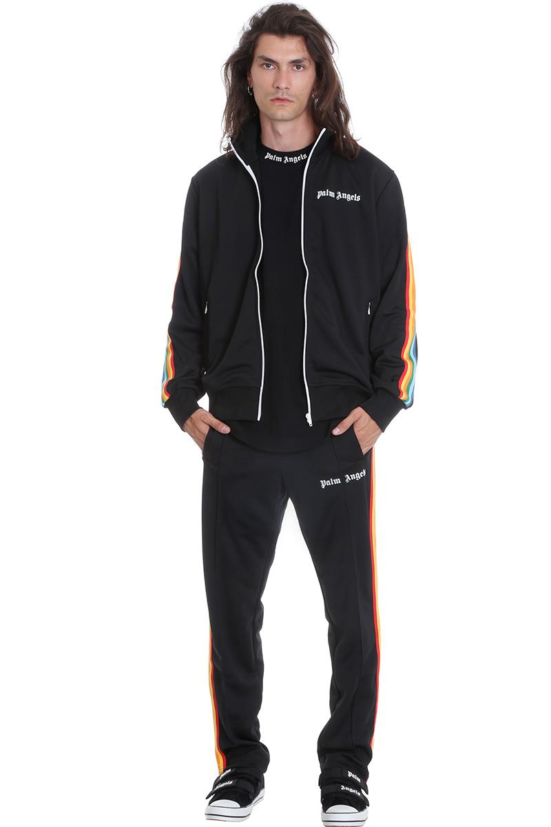 Palm Angels Synthetic Rainbow Track Pants In Black Polyester for Men - Lyst