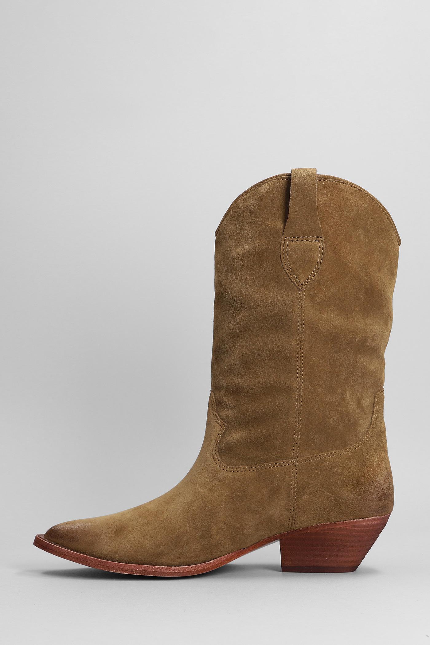 Ash Dalton Texan Ankle Boots In Brown Suede | Lyst