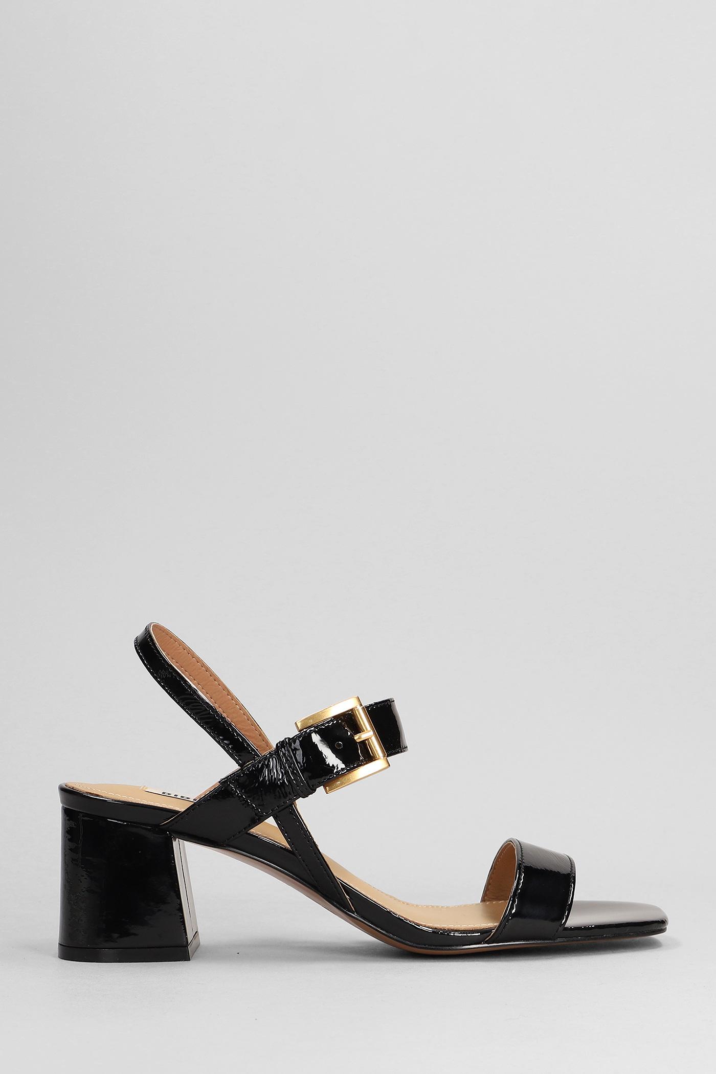 Bibi Lou Sandals In Black Patent Leather | Lyst