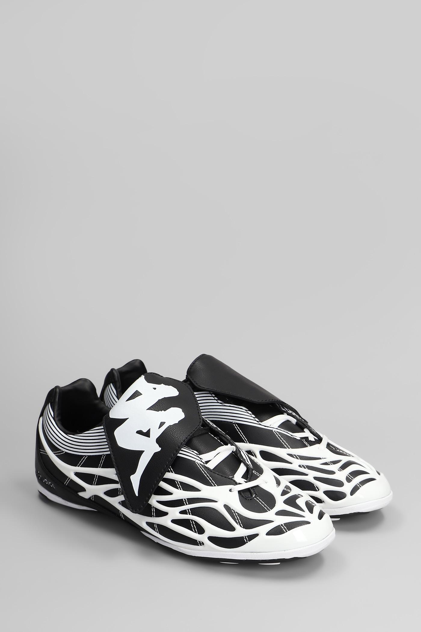 Acne Studios X Kappa Sneakers In Black Leather in White | Lyst