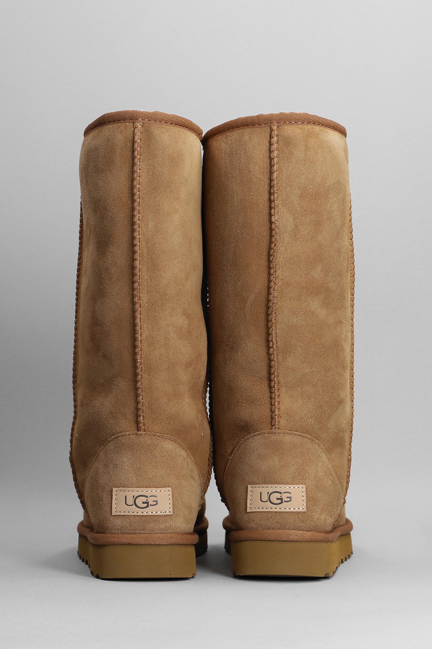 UGG Classic Tall Ii Low Heels Boots In Suede in Brown | Lyst
