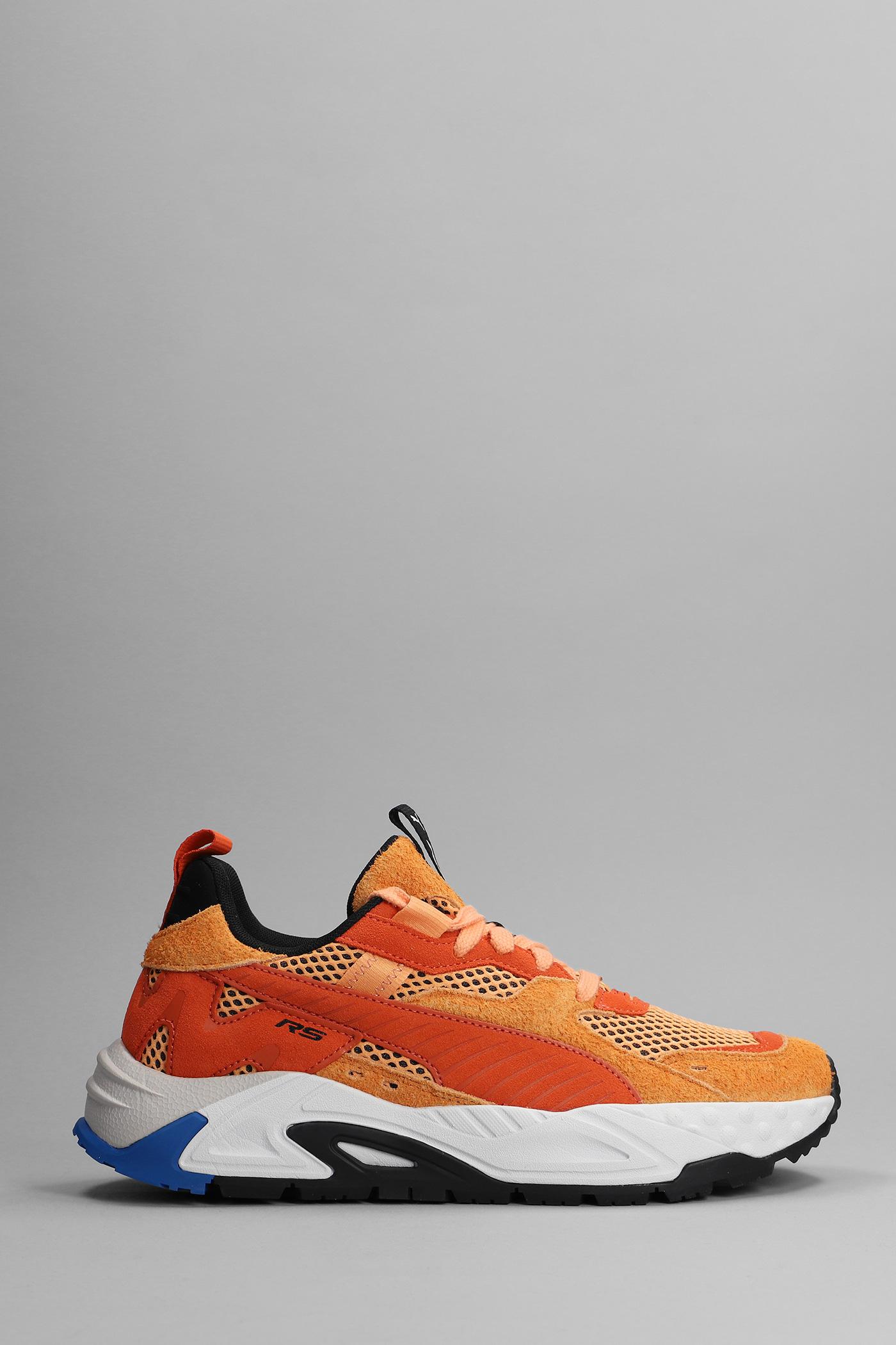 PUMA Rs-trch Horizon Sneakers In Orange Suede And Fabric in Gray | Lyst