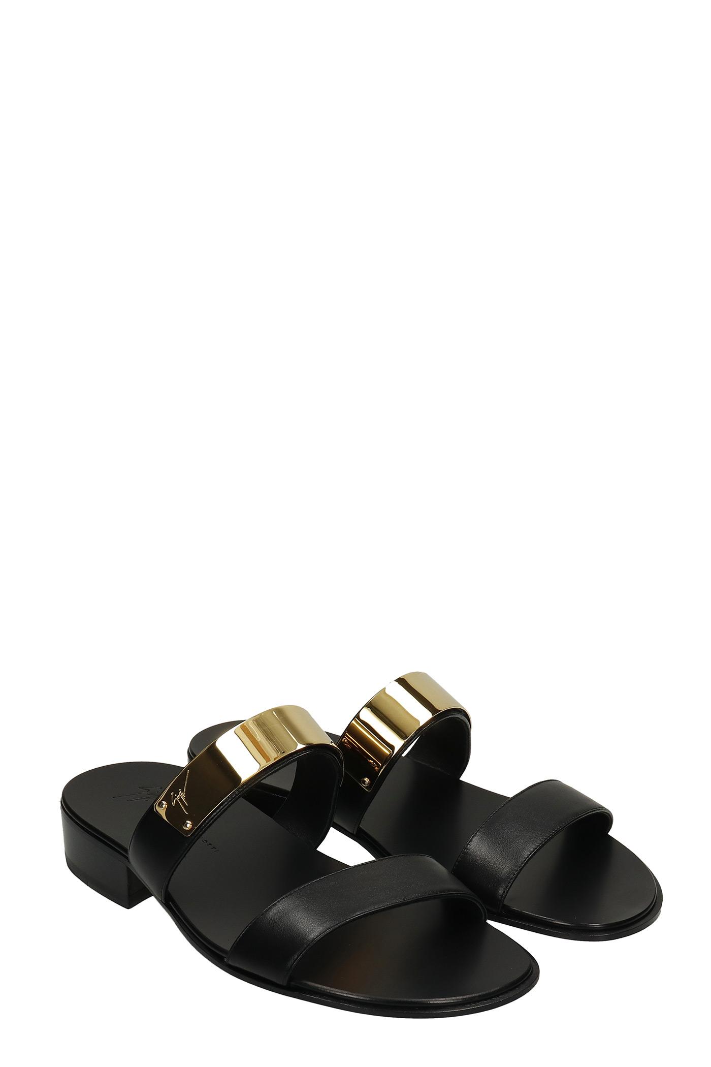 Giuseppe Zanotti Flats In Black Leather for Men - marsadmadani.news