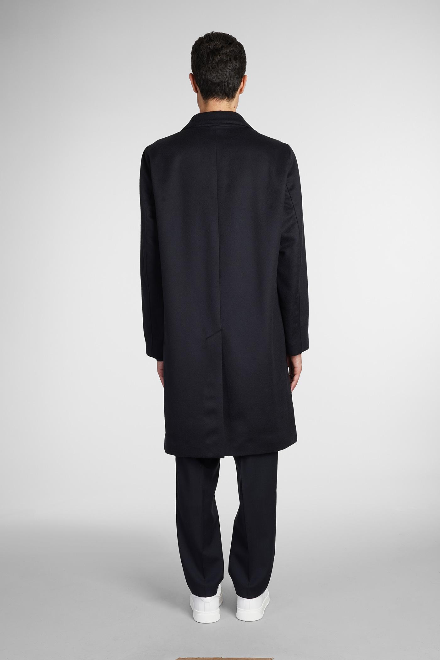 NEW STANLEY Black Wool & Cashmere Coat