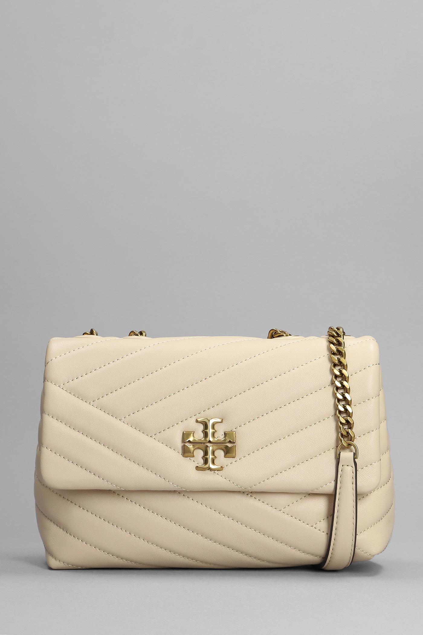 Tory Burch Kira Shoulder Bag In Beige Leather in Natural | Lyst