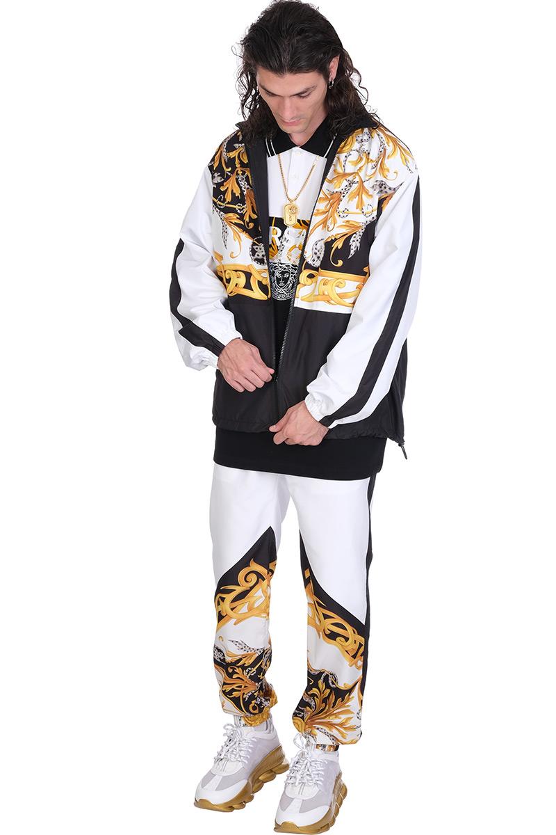 Versace Casual Jacket In White Polyester for Men - Lyst