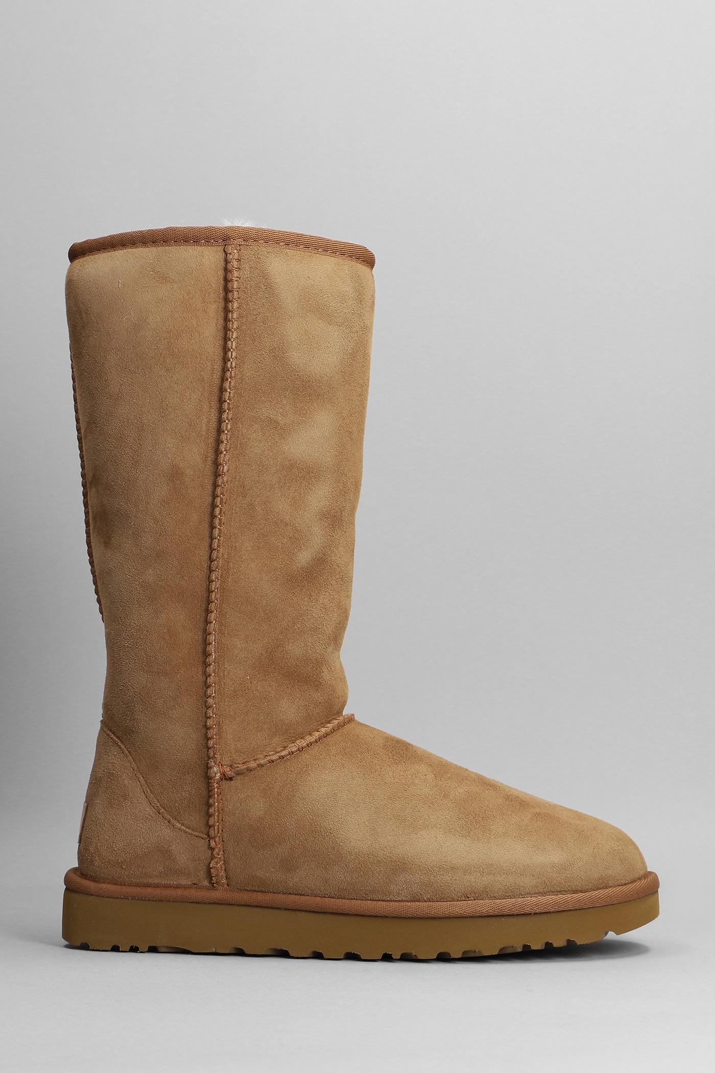 UGG Classic Tall Ii Low Heels Boots In Suede in Brown | Lyst