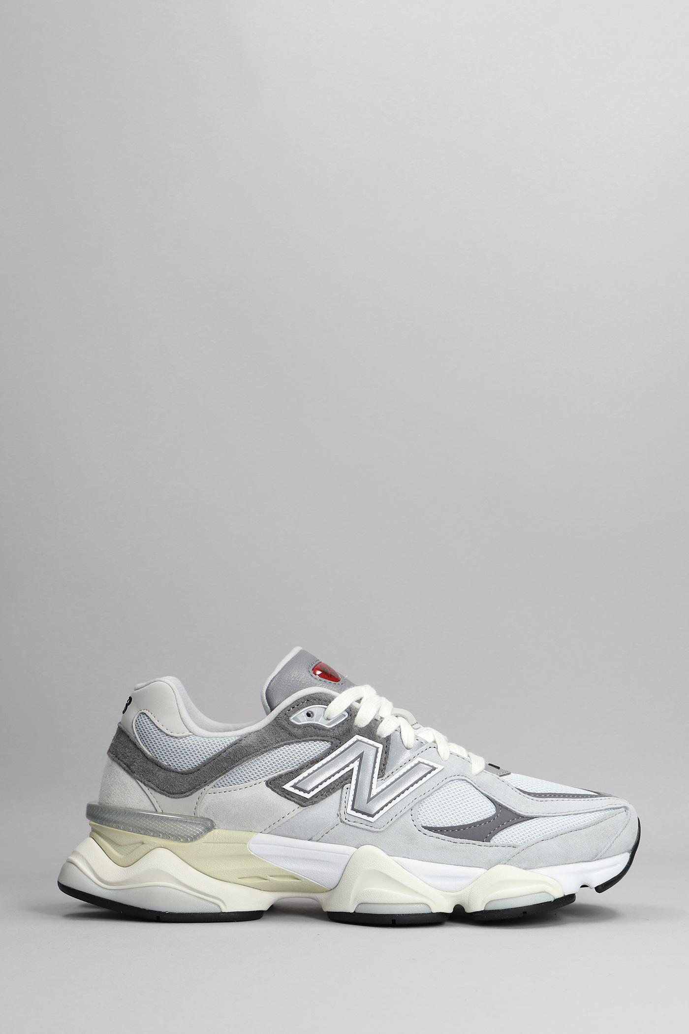 New Balance 9060 Sneakers In Grey Suede And Fabric in White for Men | Lyst