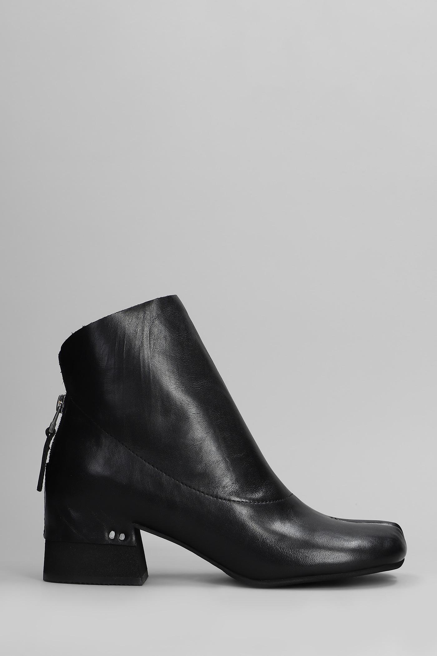 Yuko Imanishi Kuro High Heels Ankle Boots In Black Leather | Lyst