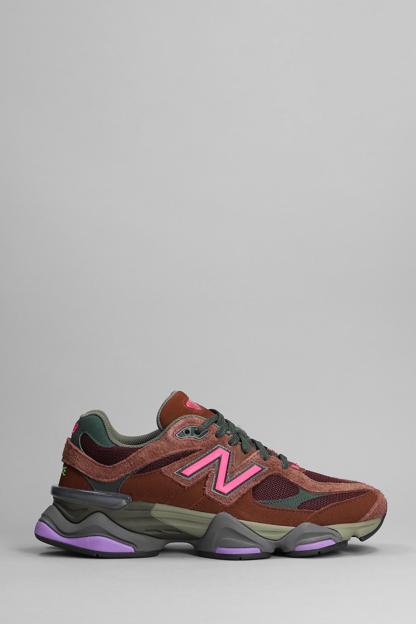 New Balance 9060 Sneakers In Brown Suede And Fabric for Men | Lyst