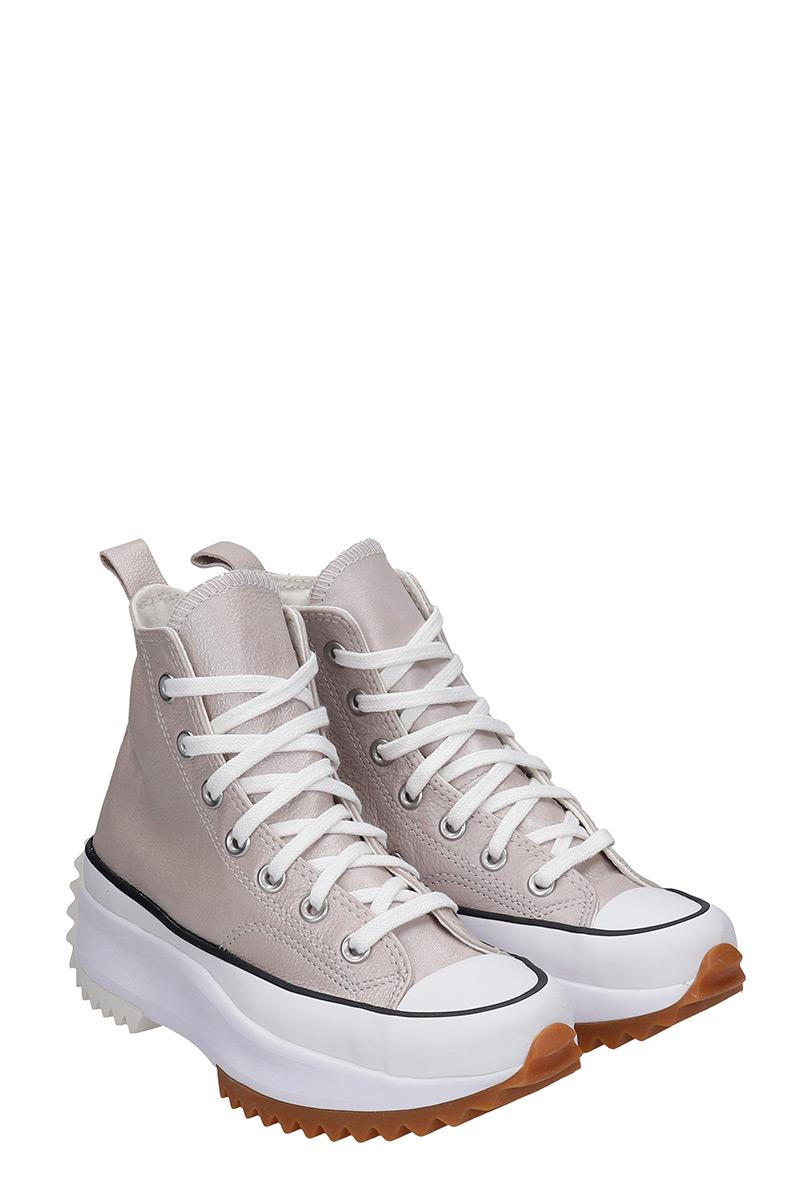 Converse Run Star Hike Sneakers In Beige Leather in Natural | Lyst البيك اون لاين