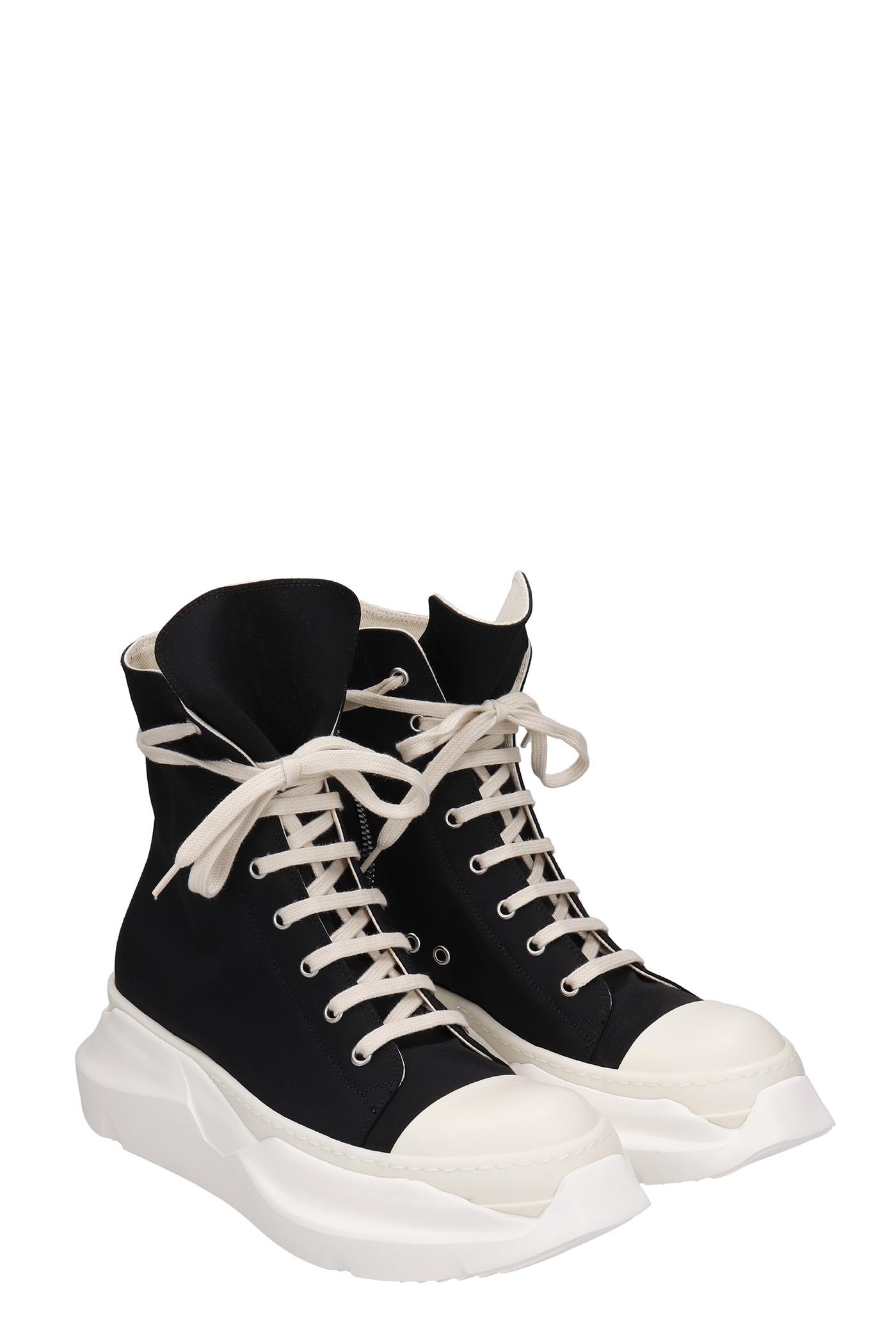 Rick Owens DRKSHDW Abstract Sneak Sneakers In Black Canvas for Men 