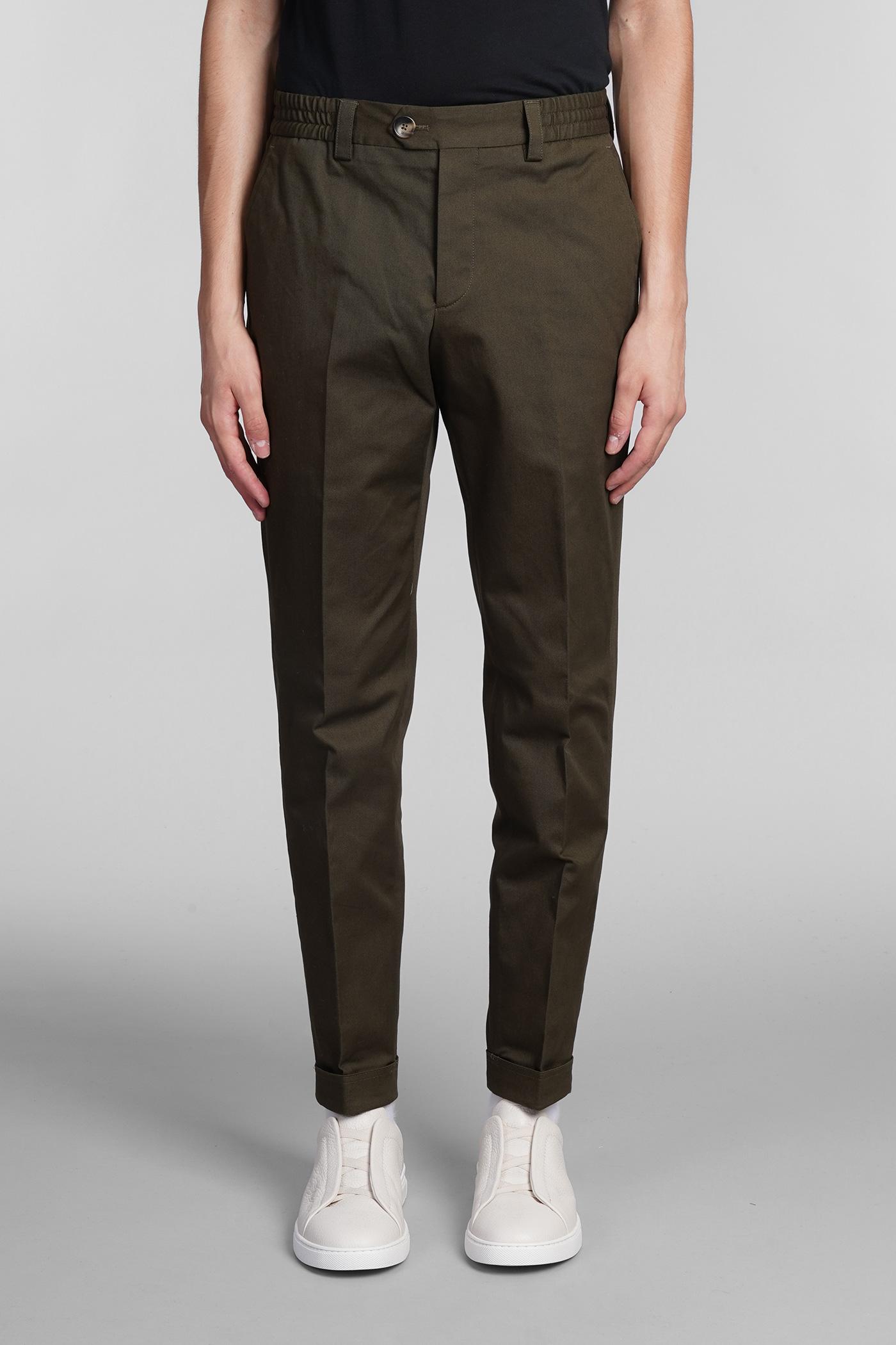 PT Pantaloni Torino Pants In Green Cotton in Black for Men | Lyst