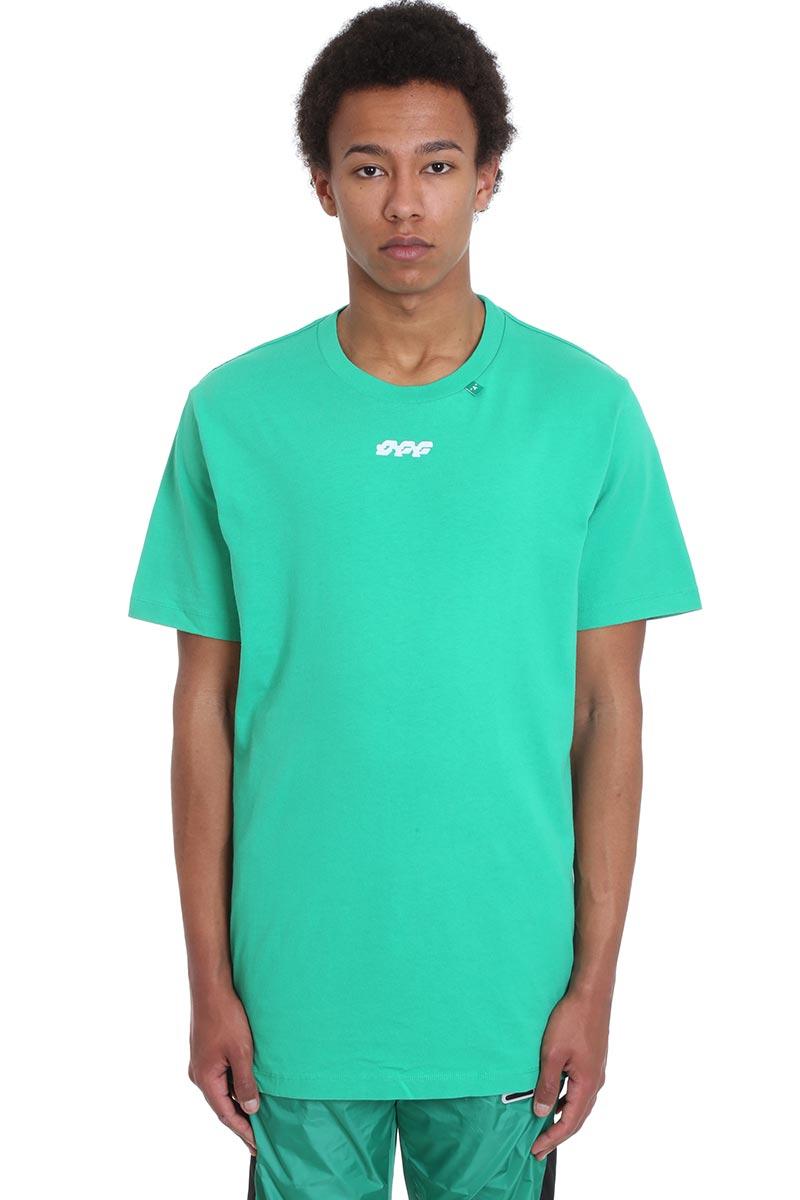 off white green tee
