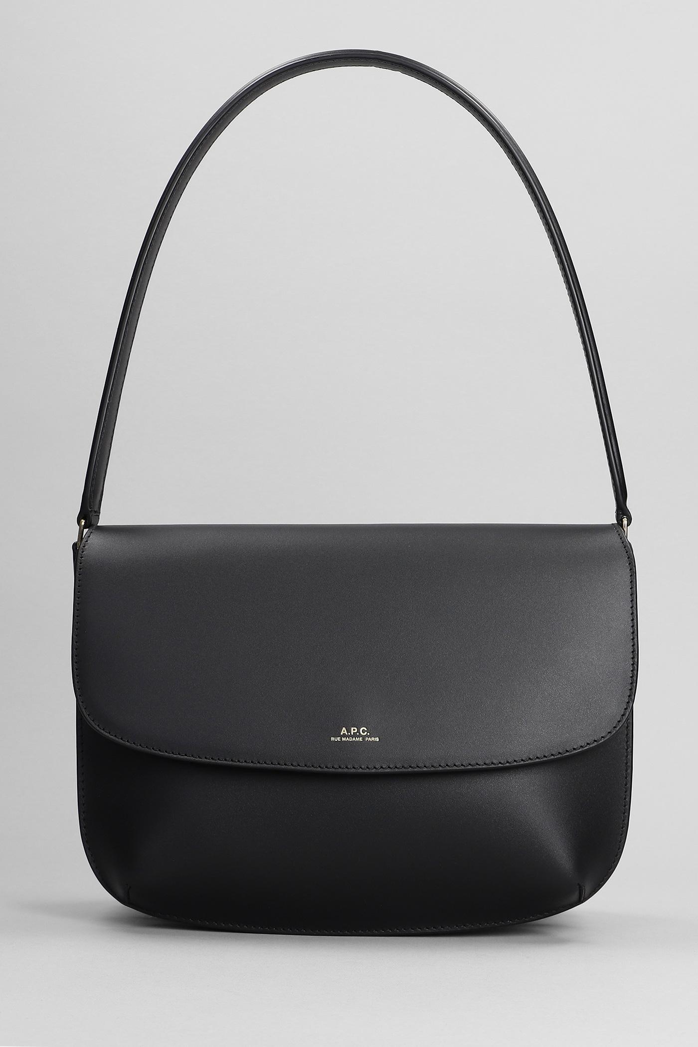 A.P.C. Sarah Shoulder Bag In Black Leather | Lyst